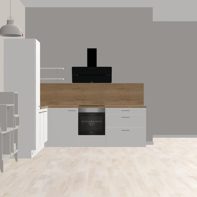 nobilia L-Form Kompakte Einsteigerküche Neustadt am Rübenberge 245 x 275 cm weiss Eiche Holzfarben mit viel Freiraum, noch erweiterbar