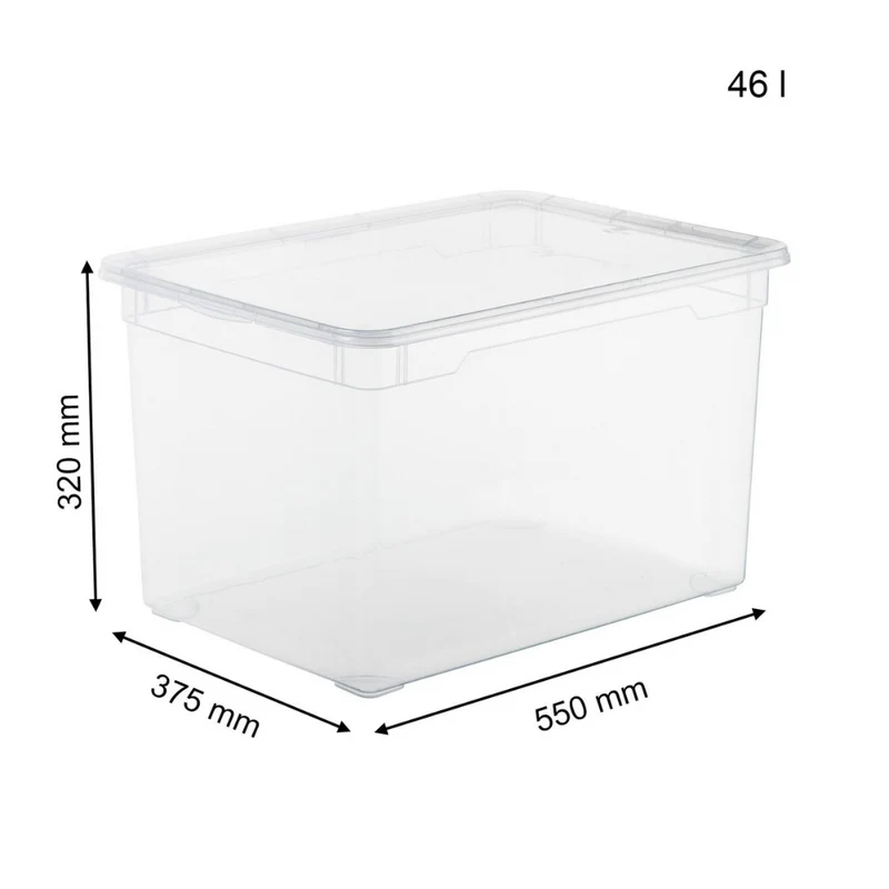Aufbewahrungsbox CLEAR 46L - 55x37.5x32cm