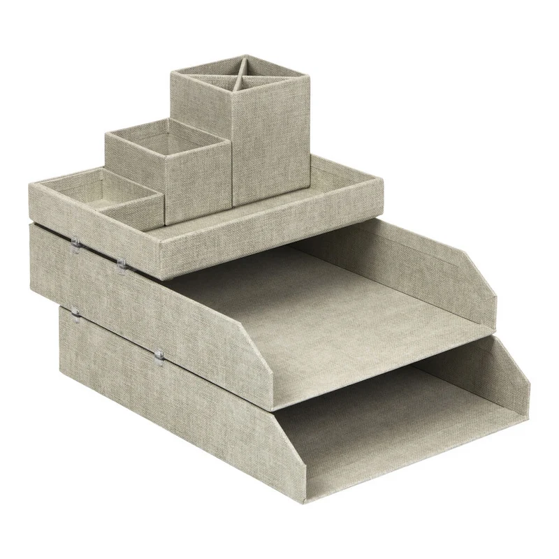 LENA Schreibtisch Organizer - Linnen Canvas
