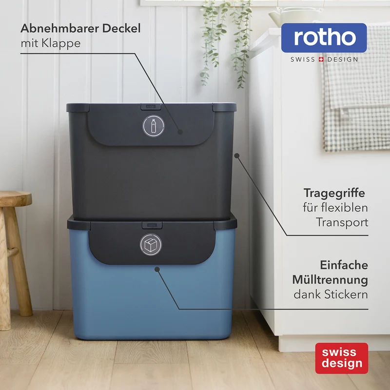 Recyclingbehälter 55 l - 2er Set ALBULA