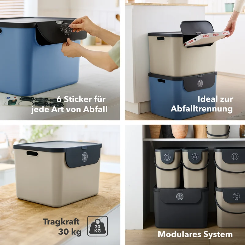 Recyclingbehälter 55 l - 2er Set ALBULA
