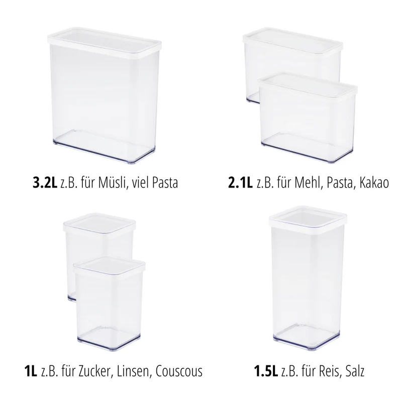 Vorratsdosen-Set LOFT Weiss (6-teilig)
