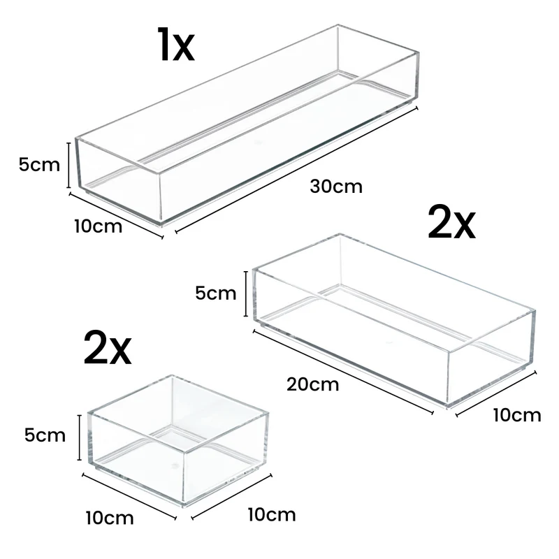 Schubladen Organizer-Set CLARITY (5-teilig)