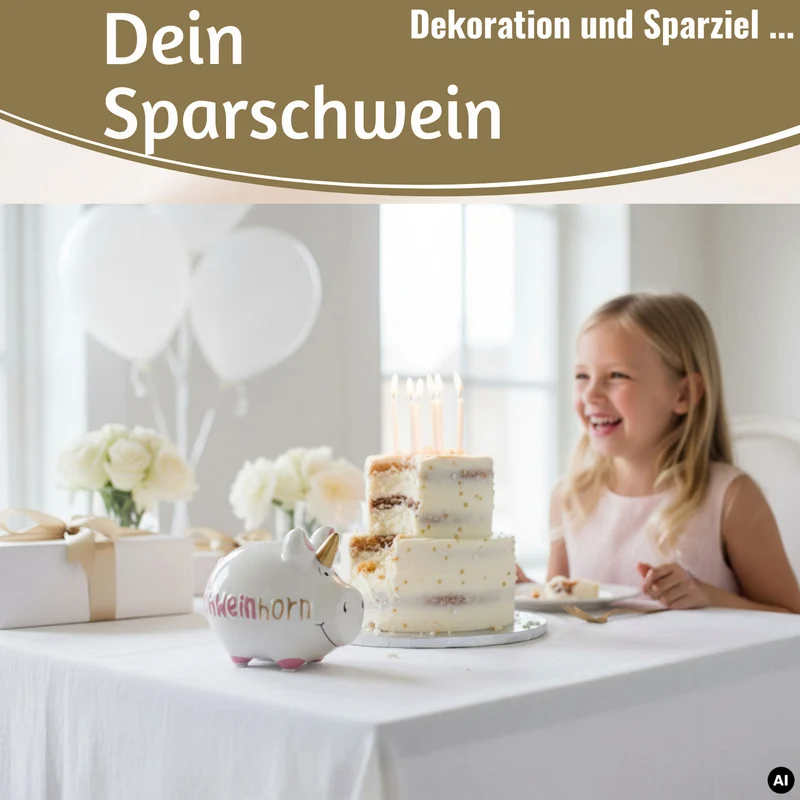 Keramik Sparschwein Spruch Schweinhorn Weiß Rosa Gold Spardose Sparbüchse