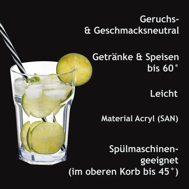 Melamin Geschirr Set Jesolo Sand für 4 Personen - 16 Teile - mit braunen Trinkglas 400ml Steingutoptik Spülmaschinengeeignet Essgeschirr Campingzubehör Campinggeschirr Wohnwagen Camping