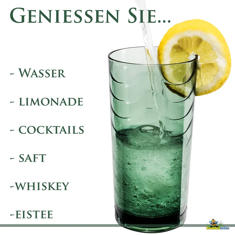 Melamin Geschirr Set Mondgranit Blau-Grau für 2 Personen - 8 Teile - mit klaren Trinkgläsern 250ml Steingutoptik Spülmaschinengeeignet Essgeschirr Campingzubehör Campinggeschirr Wohnwagen Camping