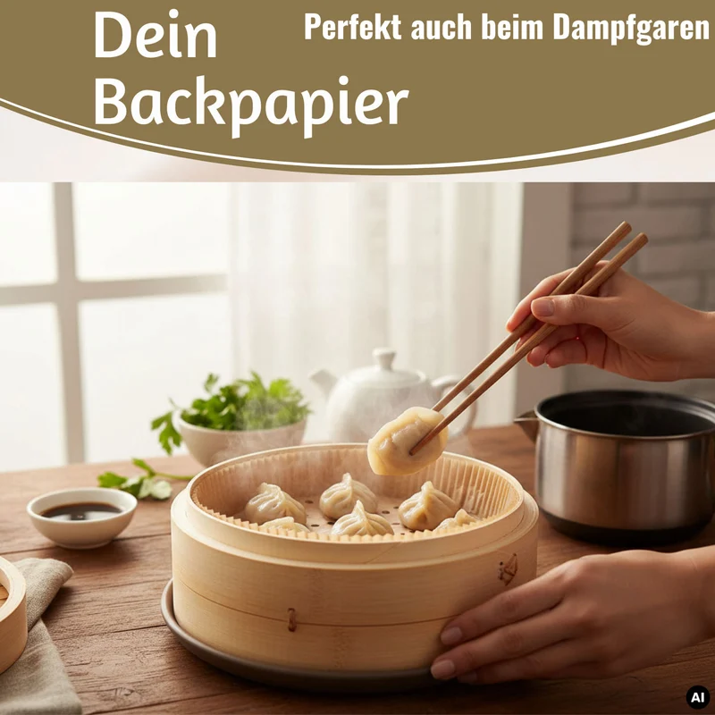 Backpapier Rund 16cm Set 100 Stück FSC für Airfryer Heißluftfritteuse Zubehör