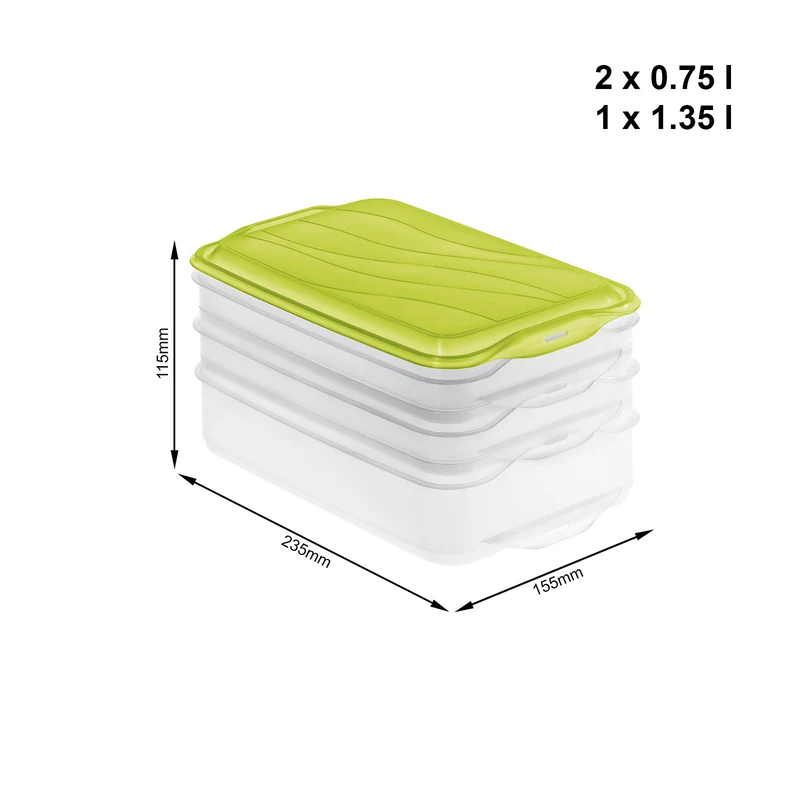 Foodcenter 2 x 0,75 l, 1 x 1,35 l RONDO
