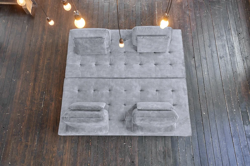 KAWOLA Sofa WIOLO Ecksofa velvet grau