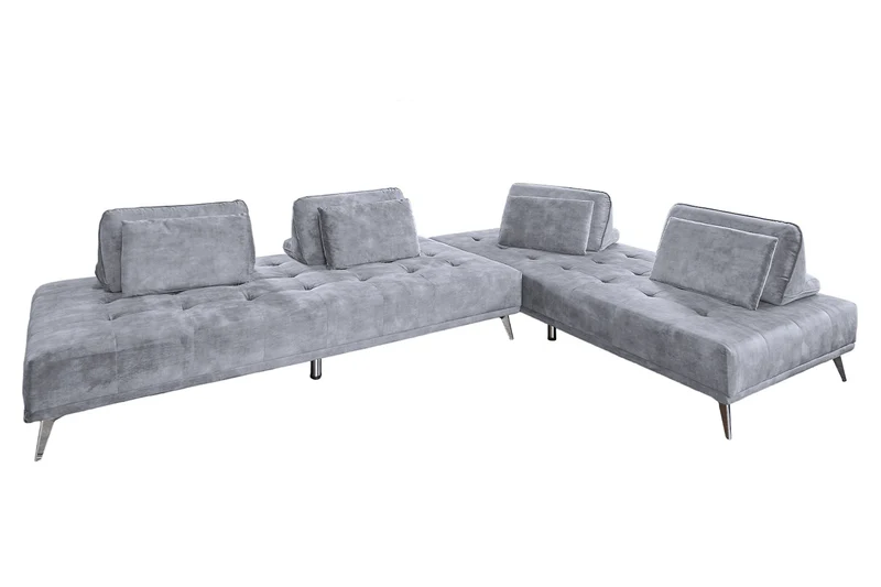 KAWOLA Sofa WIOLO Ecksofa velvet grau