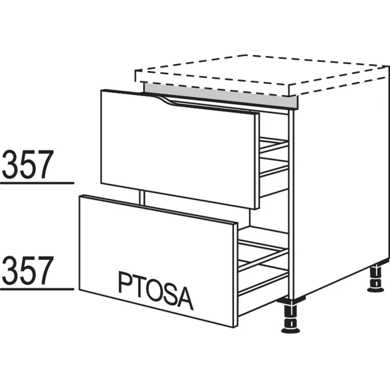 nobilia Abschluss-Auszugschrank Curve LU2AAC90 90 cm