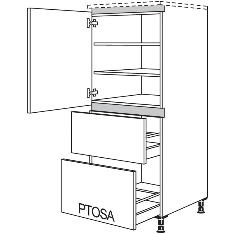 nobilia XL-Highboard LH2A50-X 50 cm