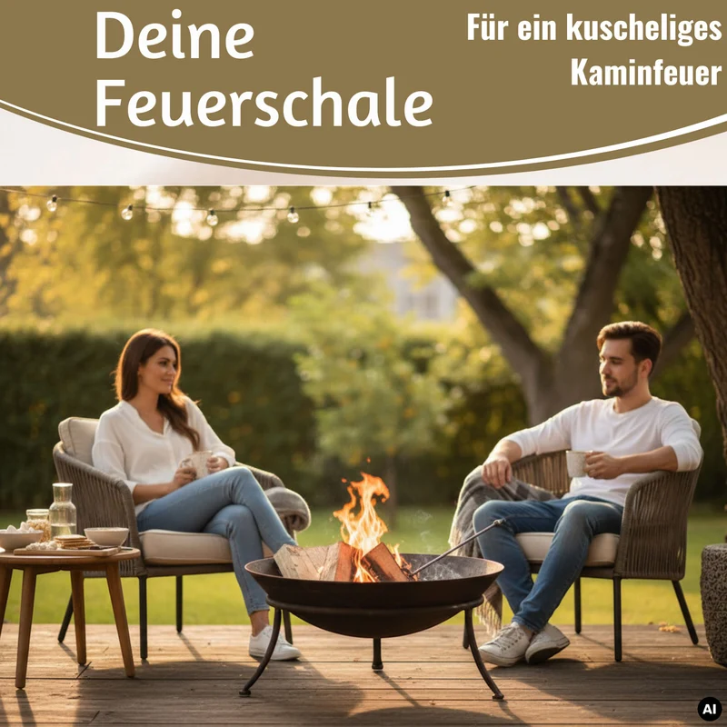 Feuerschale Eisen Schwarz 47cm Pflanzschale Terrassenfeuer Feuerstelle