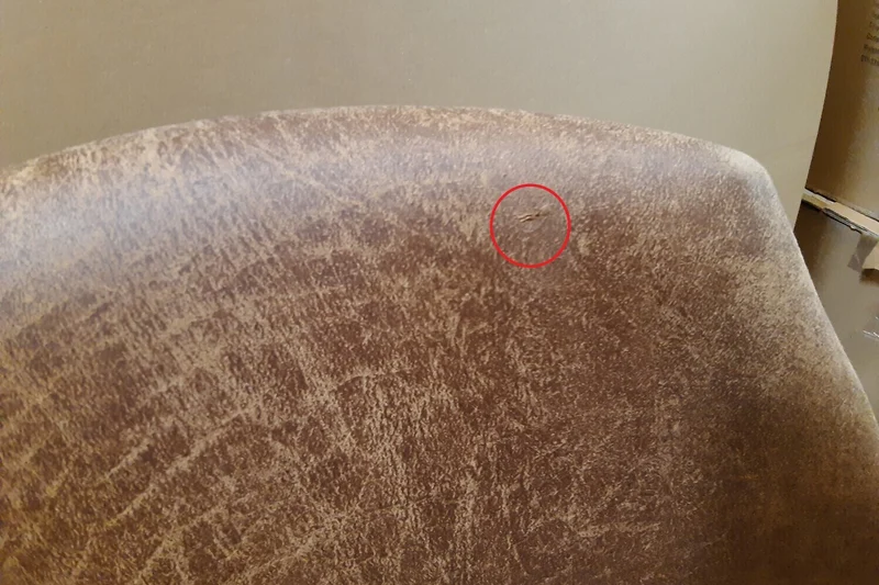 B-Ware KAWOLA Stuhl ZAJA Esszimmerstuhl Microfaser drehbar Vintage cognac