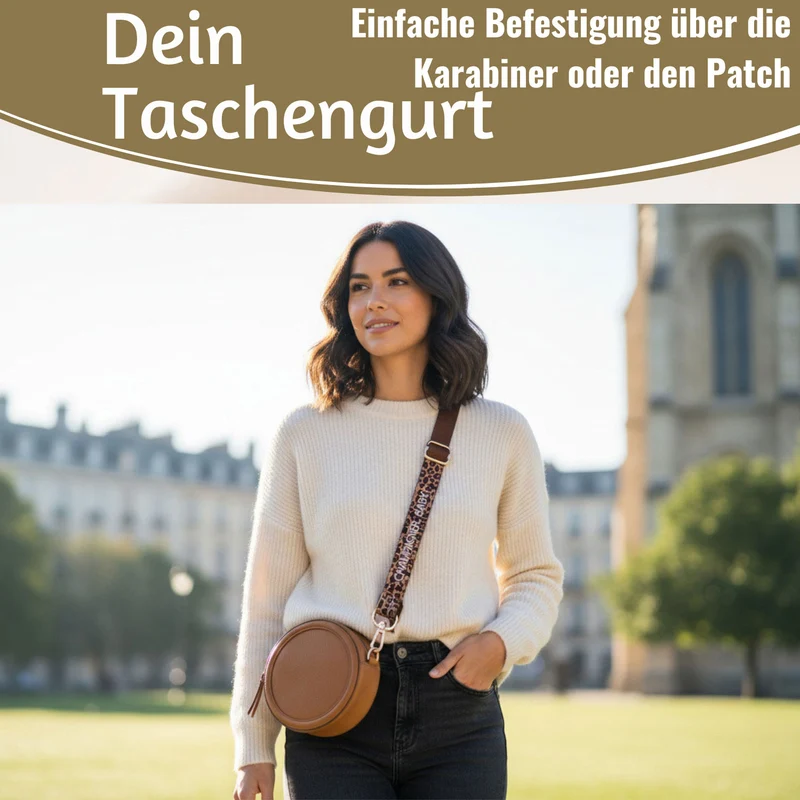 Crossbody Handykette Champagner Baby Leo 2 Karabiner zum Umhängen Smartphones