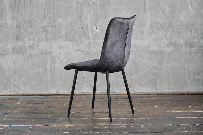 B-Ware KAWOLA Stuhl CLARA Esszimmerstuhl Velvet anthrazit