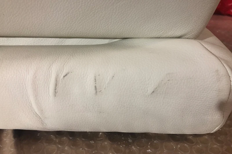 B-Ware KAWOLA Sofa HURRICANE 2-Sitzer Leder weiß