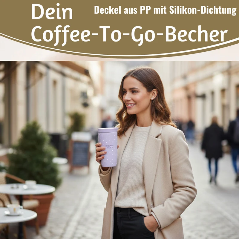 Edelstahl Thermobecher 350ml Lieblingsbecher Coffee to Go Becher Kaffeebecher Tee