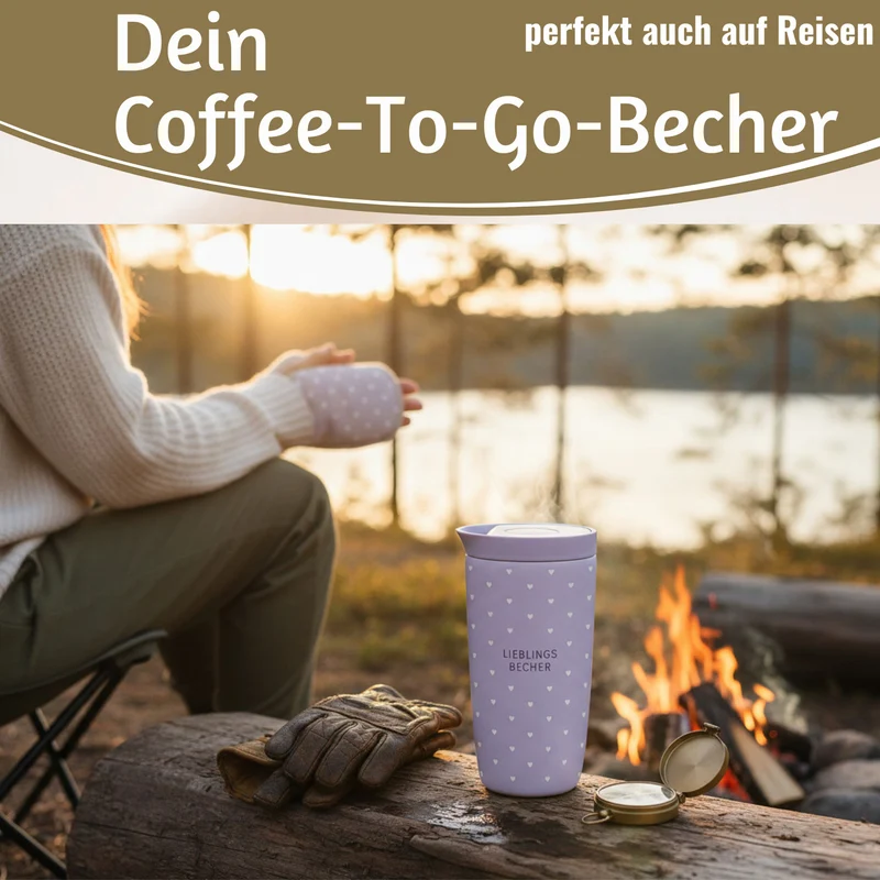 Edelstahl Thermobecher 350ml Lieblingsbecher Coffee to Go Becher Kaffeebecher Tee