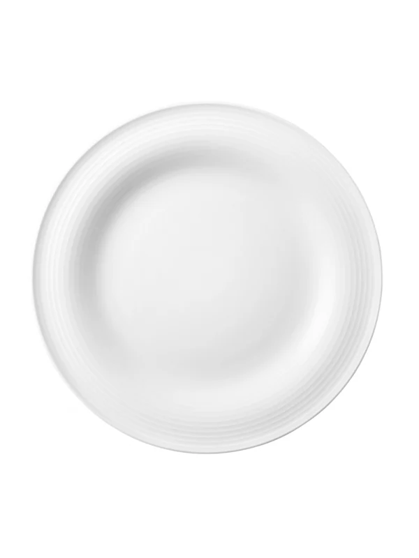 -Seltmann Weiden-, "Beat uni weiß" Frühstücksteller 23cm mit Rillenrelief