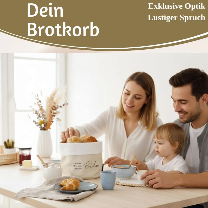 Design Brotkorb Stoffkörbchen Brötchen 100% Baumwolle Brotkörbchen Brötchen