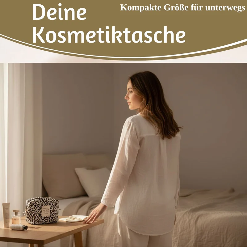 Kosmetiktasche Leo 14x11cm kleine Schminktasche Kulturtasche Waschtasche