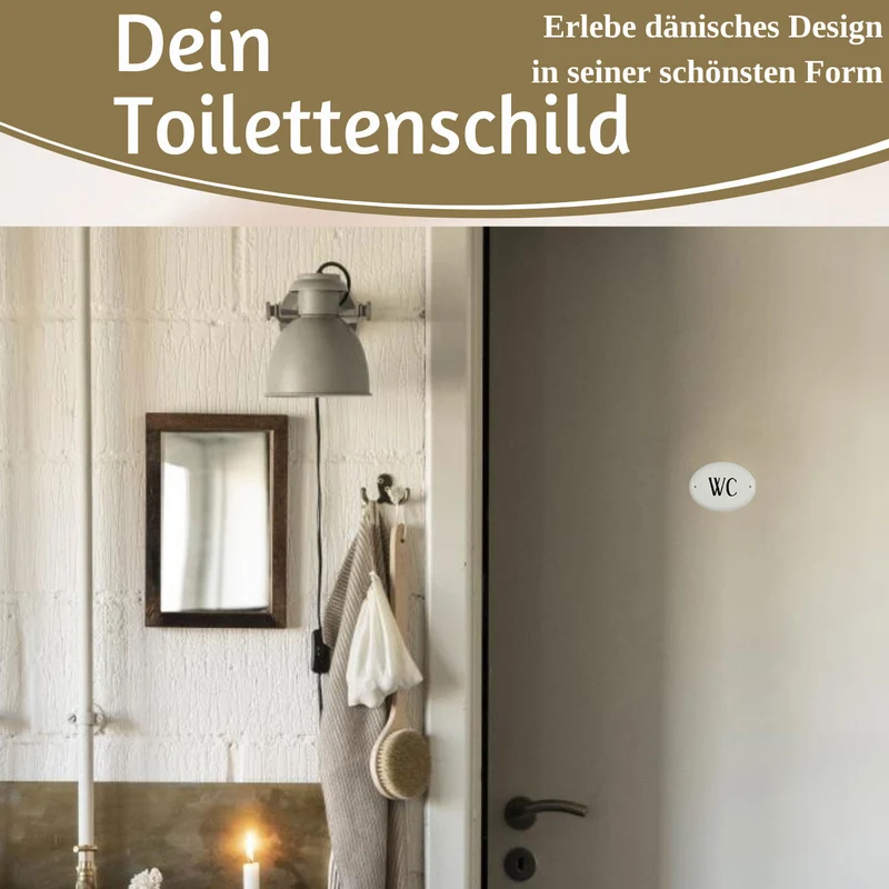 Vintage Metall Türschild WC 9x5,5cm Toilettenschild Deko Nostalgie Schild