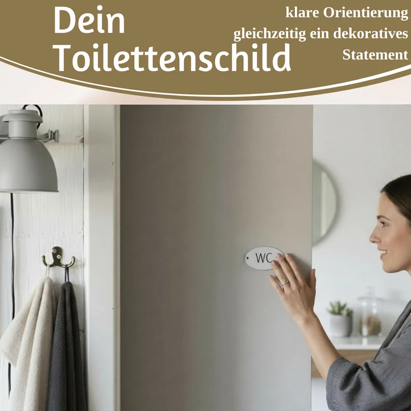 Vintage Metall Türschild WC 9x5,5cm Toilettenschild Deko Nostalgie Schild