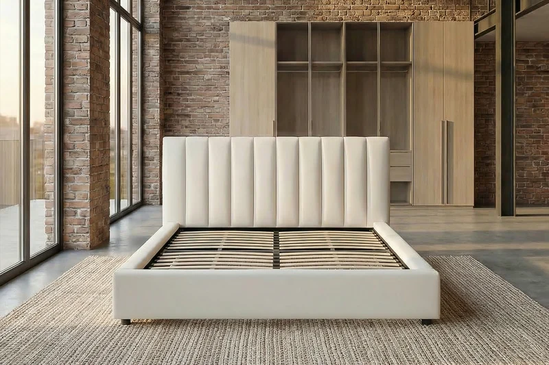 KAWOLA Bett CATTURA Polsterbett Velvet creme
