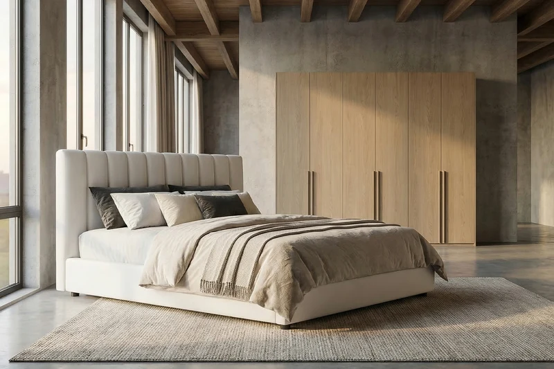 KAWOLA Bett CATTURA Polsterbett Velvet creme