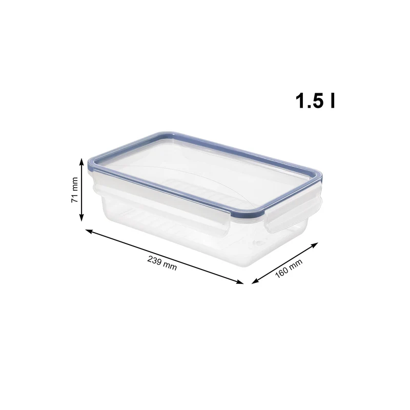 4er Set Kühlschrankdose 1,5 l CLIC & LOCK