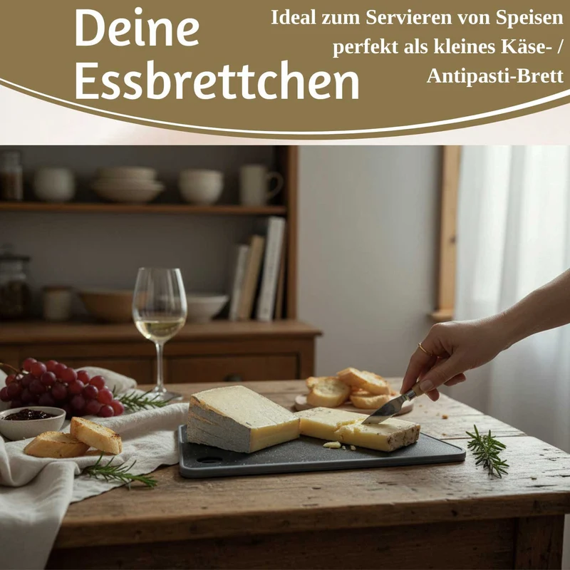6x Kunststoff Essbrettchen 23x16cm 6´er Set Granit Optik Frühstücksbrettchen