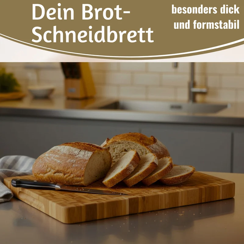 Profi Holz Schneidebrett Stirnholz 36cm XL Bambus Küchenbrett Tranchierbrett