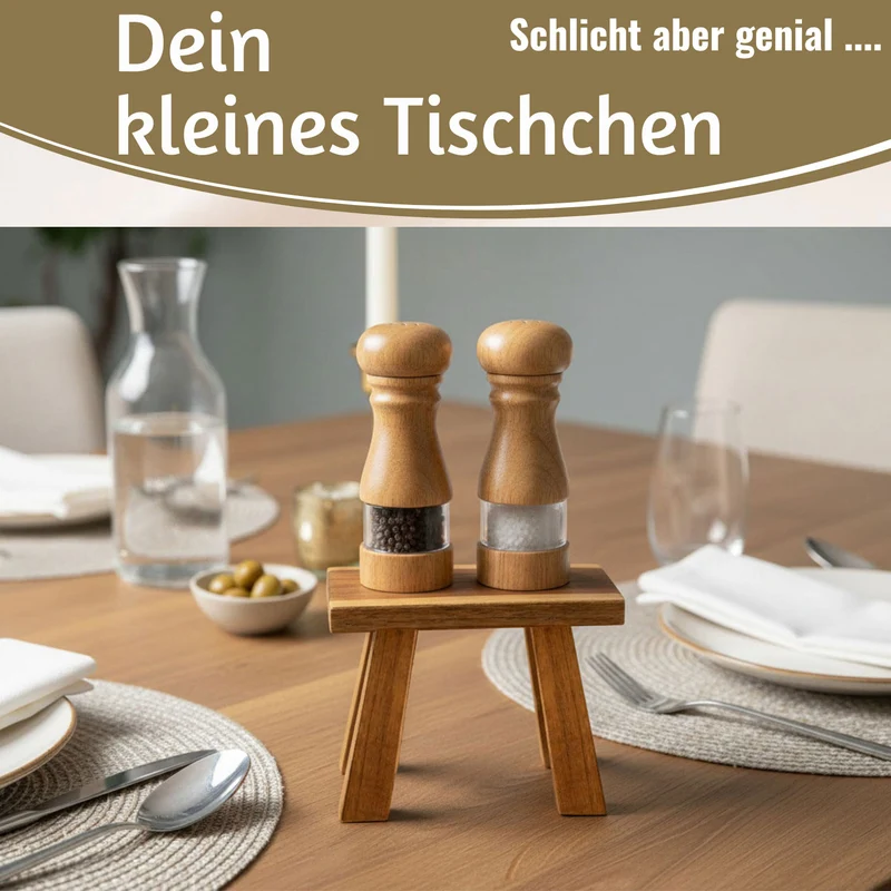 Pflanzenhocker Teak Holz 21x16cm Mini Tisch Rechteckig Deko Hocker Blumenständer