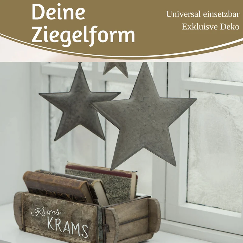 Holz Ziegelform Unika 31x15cm KrimsKrams Braun alte Backsteinform Cutlery Deko