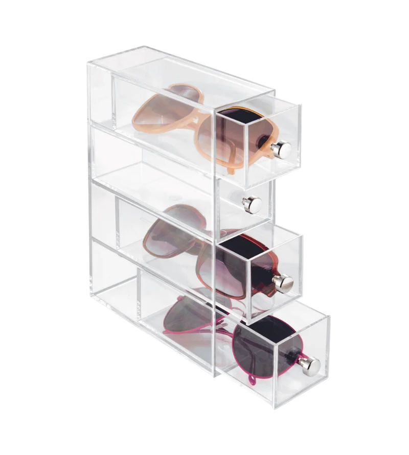 DRAWER - Schubladen-Turm KLAR 4 Fächer - Schmal