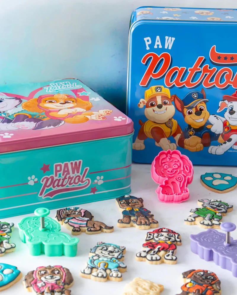 Städter, Gebäckdose Paw Patrol 'Mädchen' Weißblech türkis 21x21x10cm