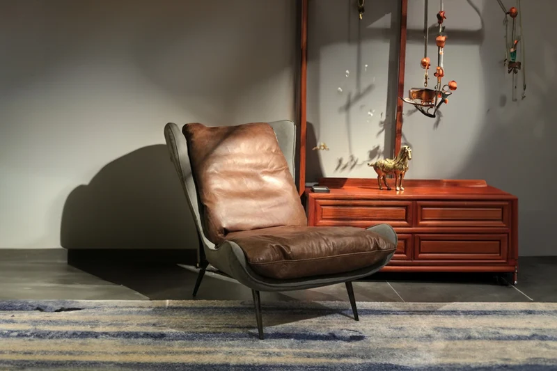 B-Ware KAWOLA Sessel ERIO Cocktailsessel Vintage-Leder braun