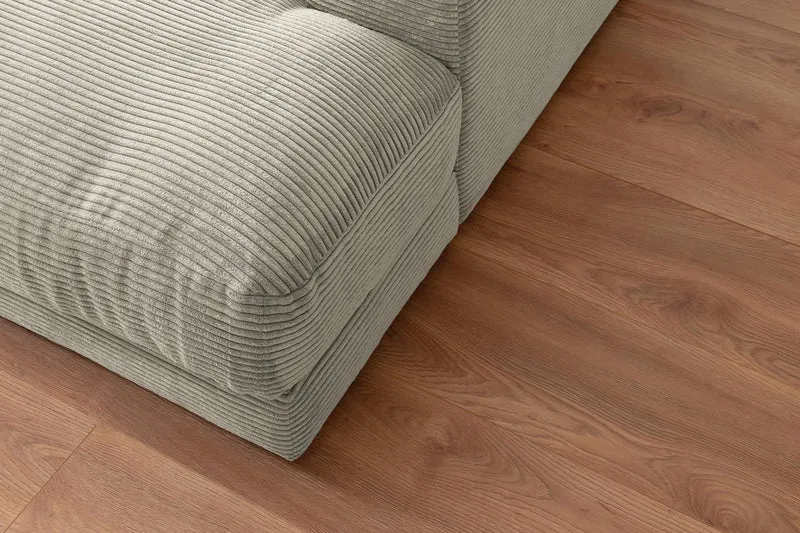 B-Ware KAWOLA Big Sofa MADELINE Cord steingrau