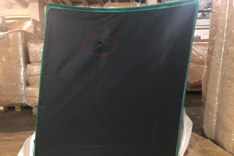 B-Ware KAWOLA Big Sofa NERLA Stoff Velvet grün