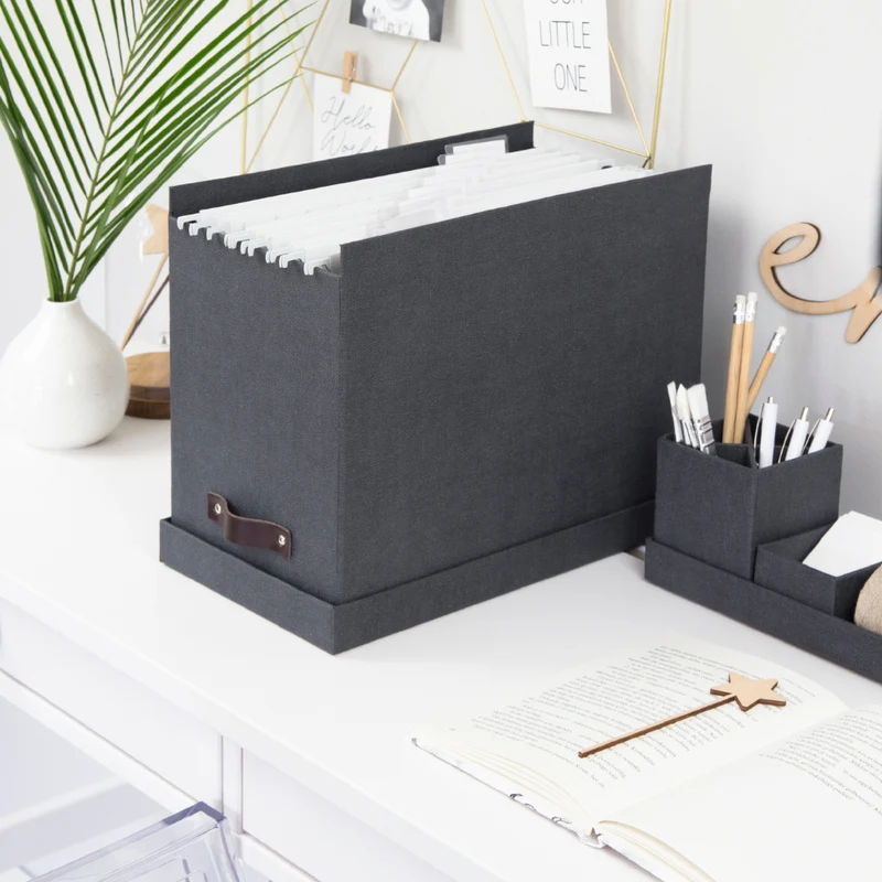 JOHAN Hängeregister-Box - Schwarz Canvas