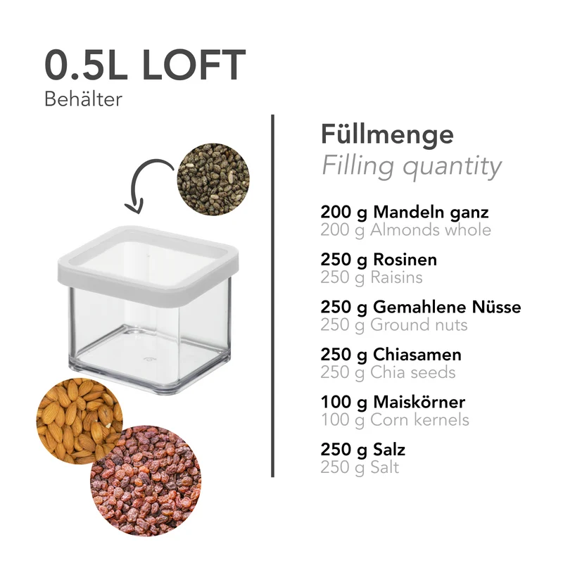 4er Set Ordnung 0,5 l LOFT