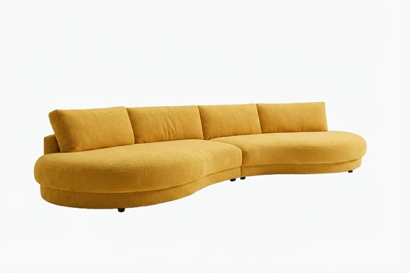 KAWOLA Big Sofa PADANA Stoff gelb
