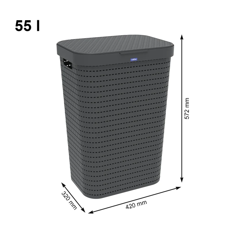3er Set Wäschesammler 55 l COUNTRY