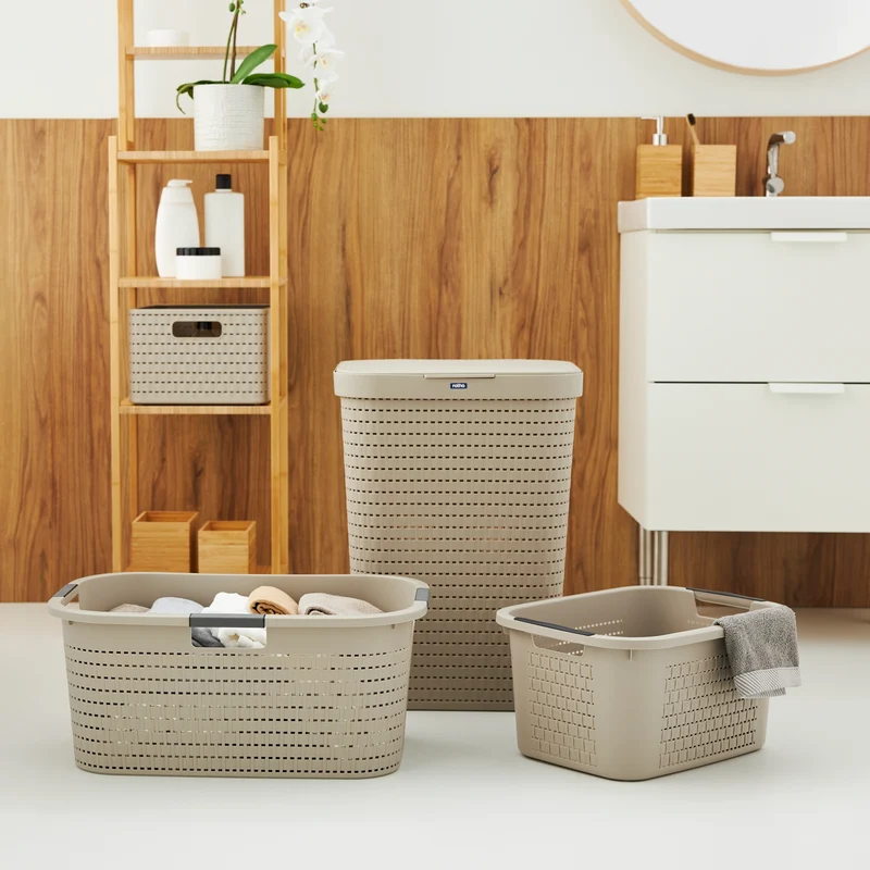 3er Set Wäschesammler 55 l COUNTRY