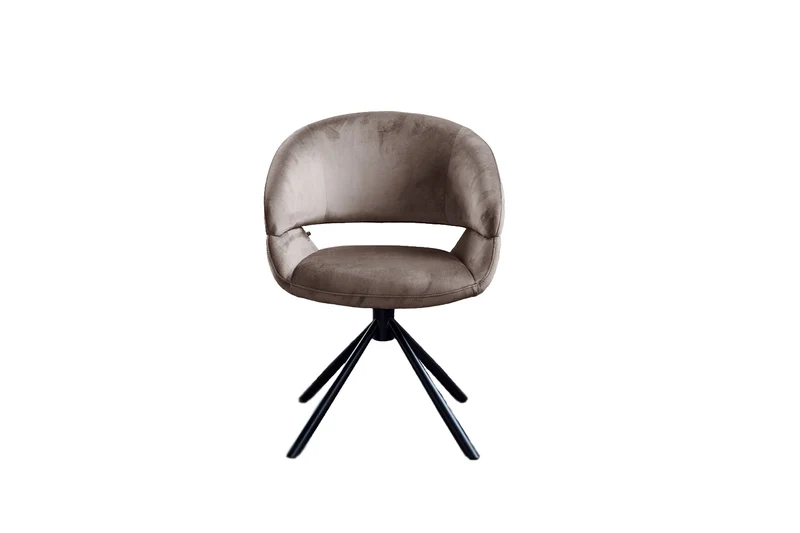 KAWOLA Esszimmerstuhl LARA Drehstuhl Velvet taupe