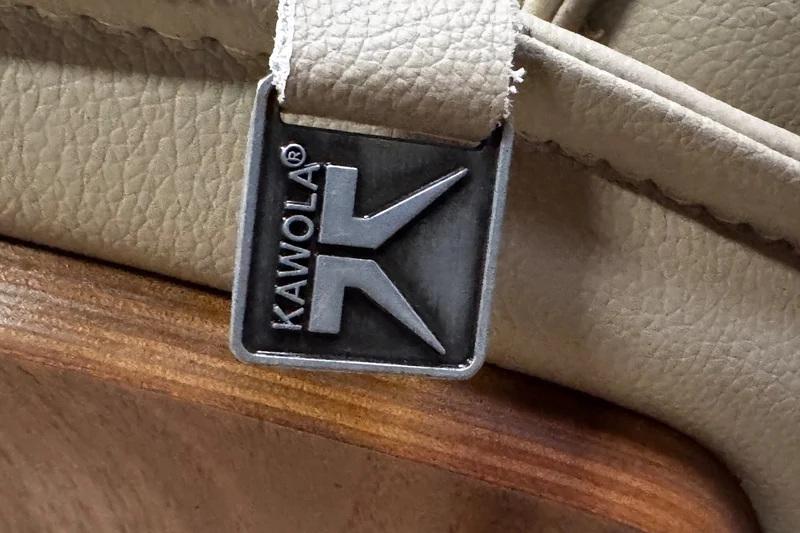 KAWOLA Relaxsessel FERREIRA Drehsessel Leder grau mit Hocker