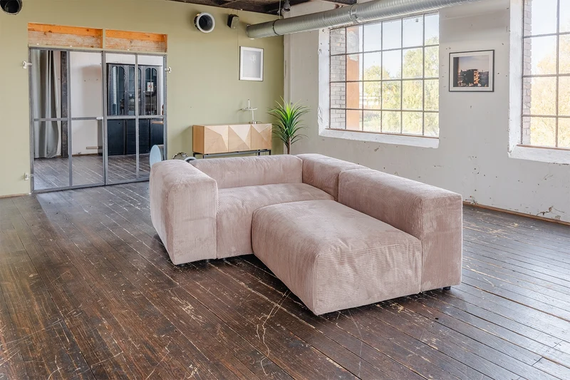 KAWOLA Sofa MIA Modulares Sofa 6-tlg. Cord taupe