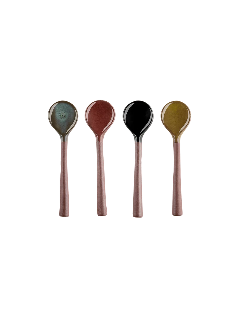 ASA '4er Set Keramik Löffel, glänzend, L12cm'