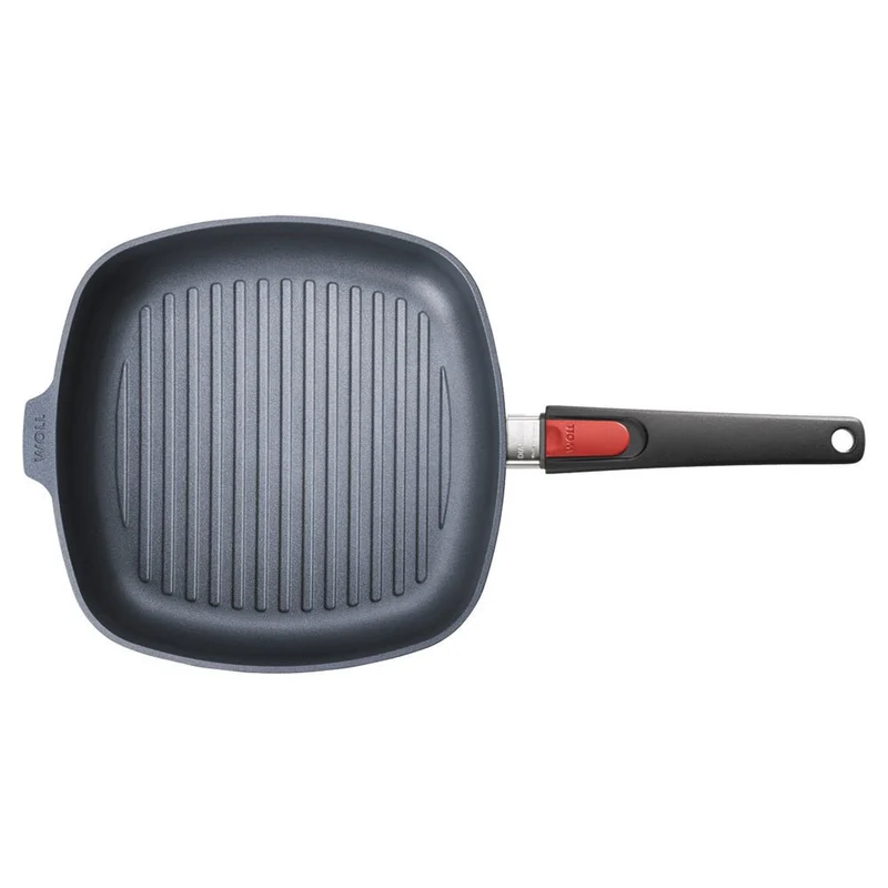 WOLL 'Diamond LITE Induktion Steakpfanne viereckig, AS 28x28cm, h 4cm mit Rillen